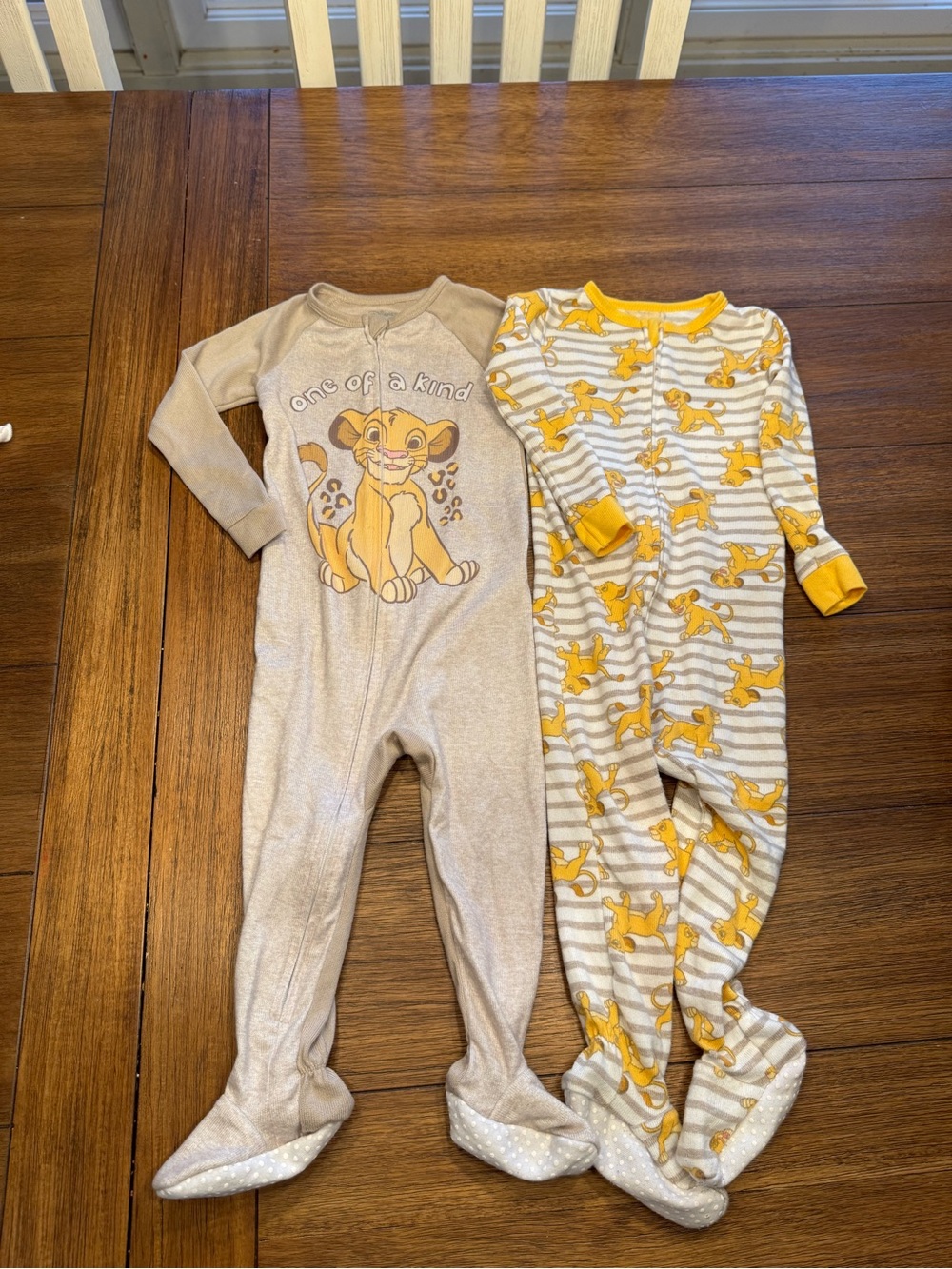 Disney Lion King Cozy Footed Pajamas Set in Yellow & Cream